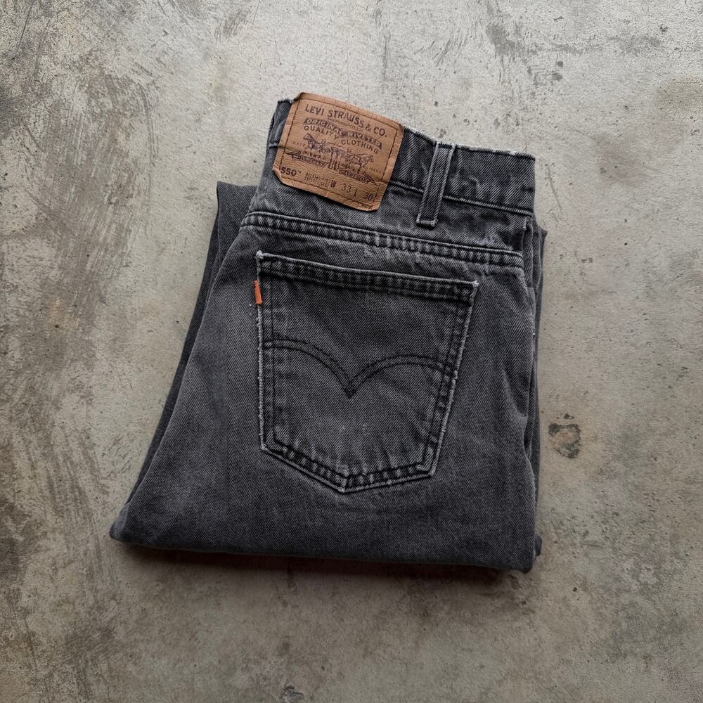 Vintage 90s Levi’s Orange Tab 550 Faded Black Jeans 32x30 USA